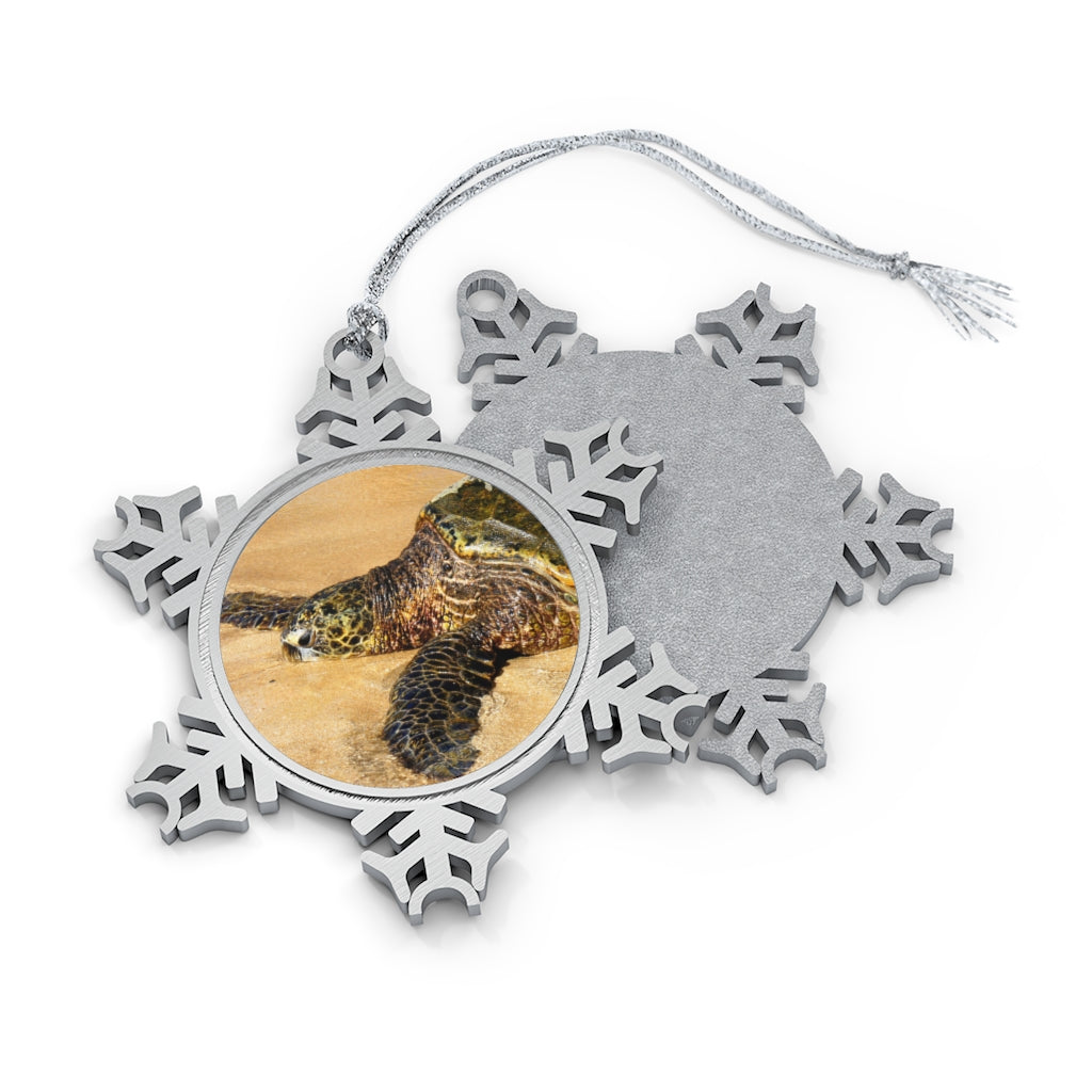 Glistening Journey - Pewter Snowflake Ornament - Fry1Productions