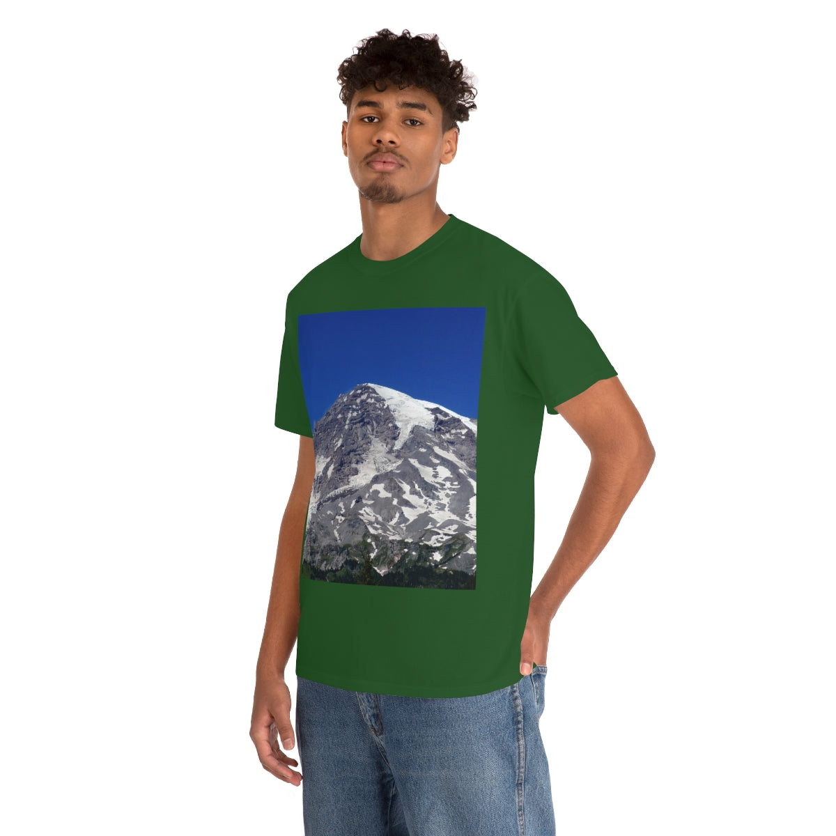 Majestic Mt. Rainier - Unisex Heavy Cotton Tee - Fry1Productions