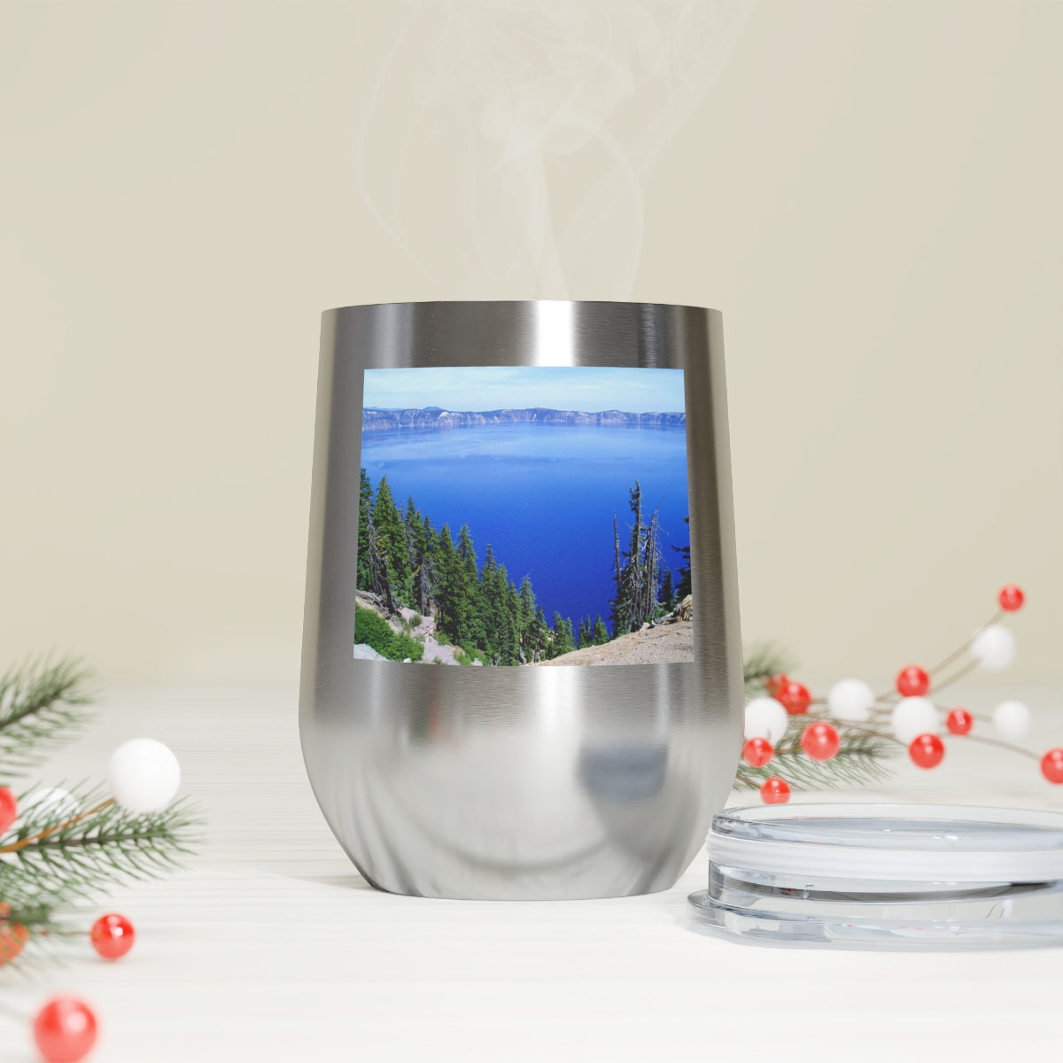 Deep Blue - 12 oz Insulated Wine Tumbler - Fry1Productions