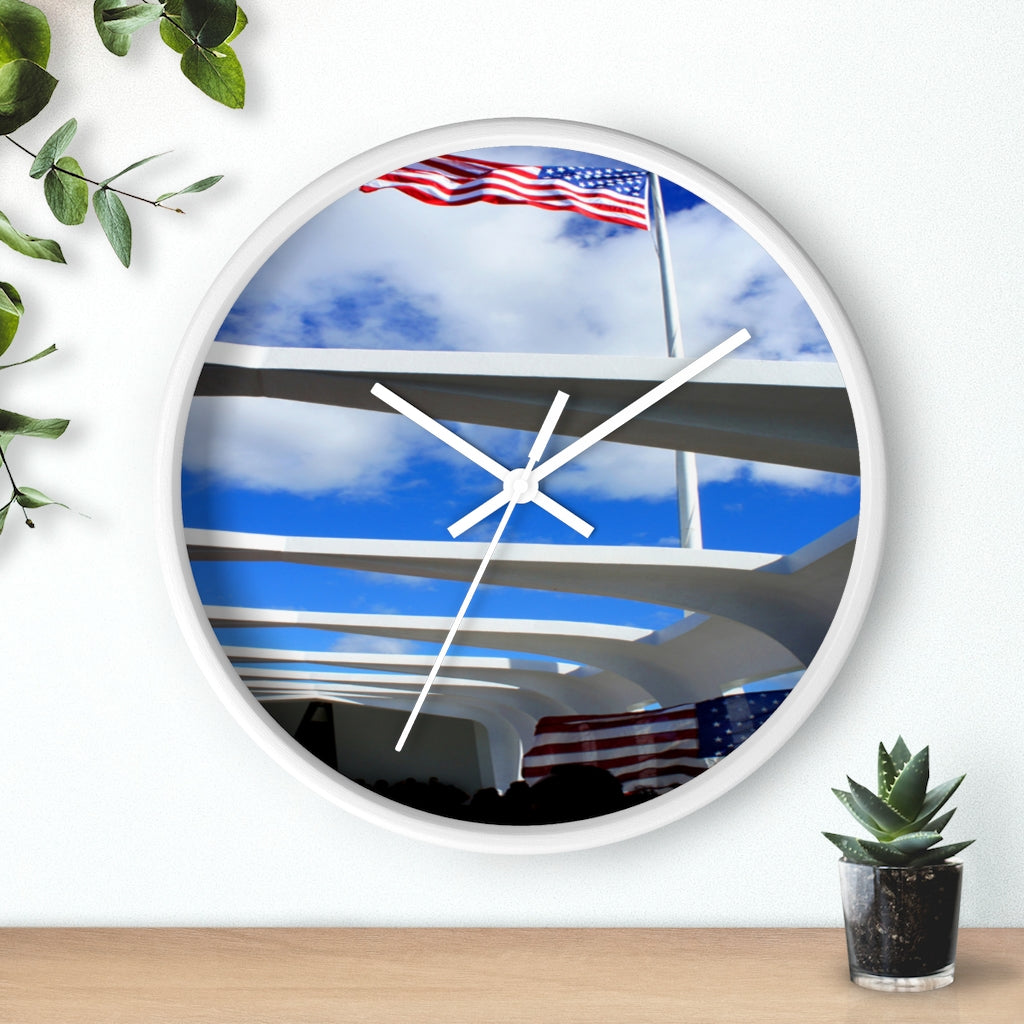 "In Solemn Remembrance Forever" - 10" Wooden Frame Wall Clock - Fry1Productions