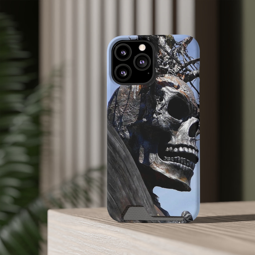 "Skull Warrior" - Galaxy S22 S21 & iPhone 13 Case With Card Holder - Fry1Productions