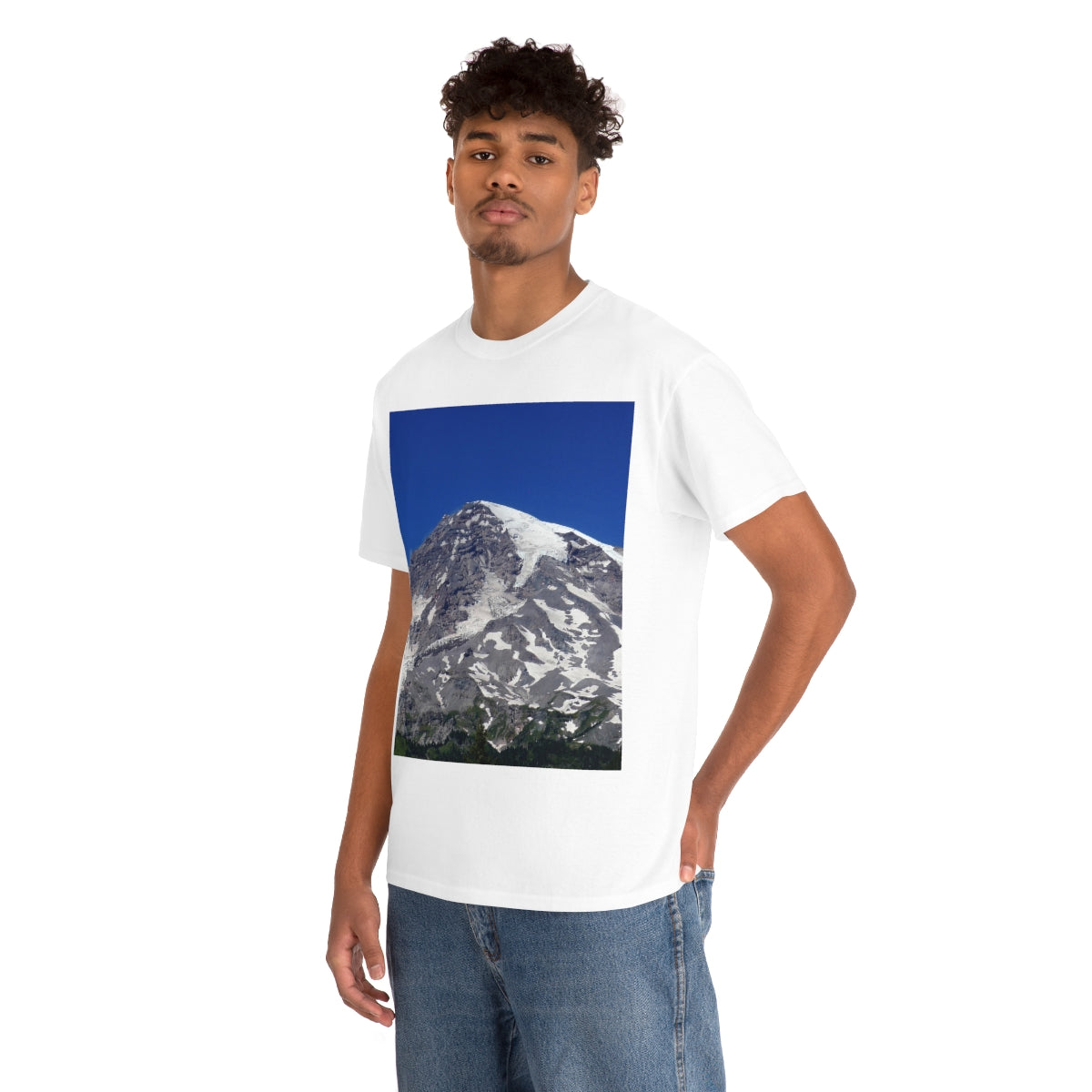 Majestic Mt. Rainier - Unisex Heavy Cotton Tee - Fry1Productions