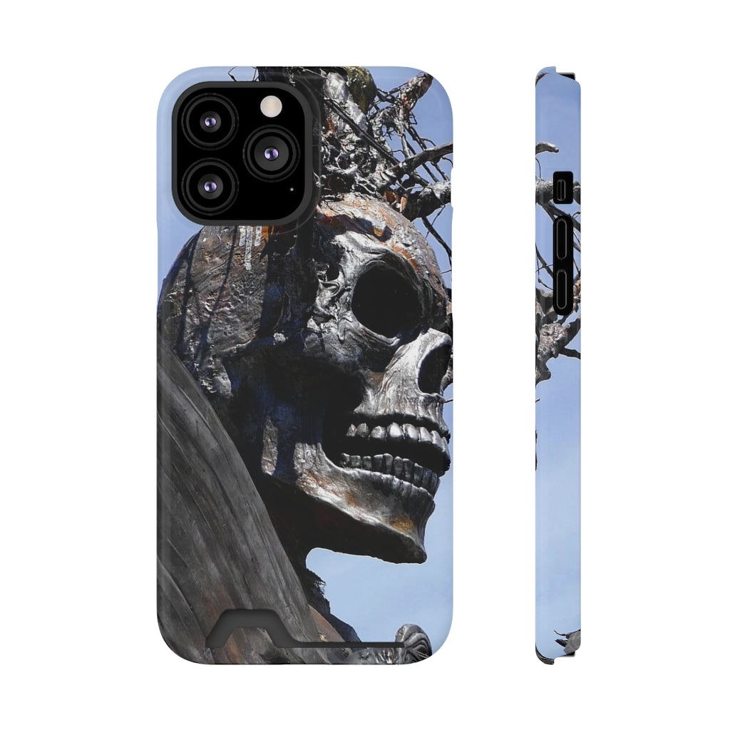 "Skull Warrior" - Galaxy S22 S21 & iPhone 13 Case With Card Holder - Fry1Productions