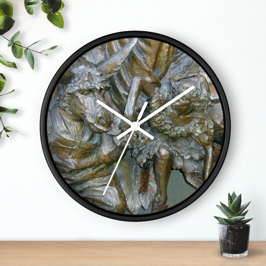 "Flight Love" - 10" Wooden Frame Wall Clock - Fry1Productions