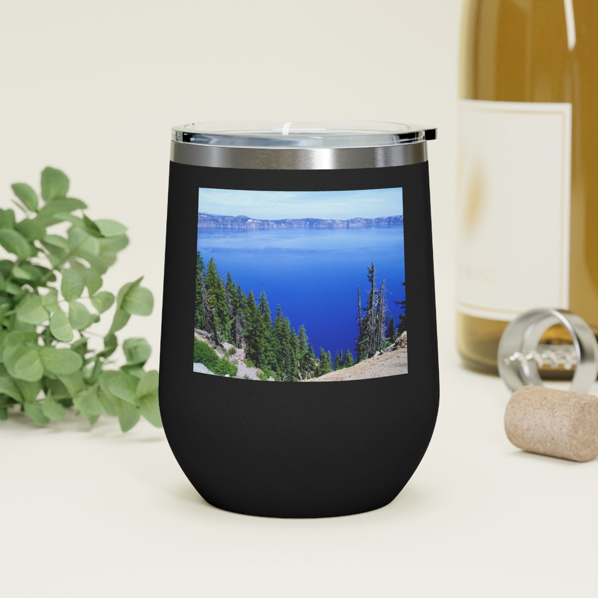 Deep Blue - 12 oz Insulated Wine Tumbler - Fry1Productions