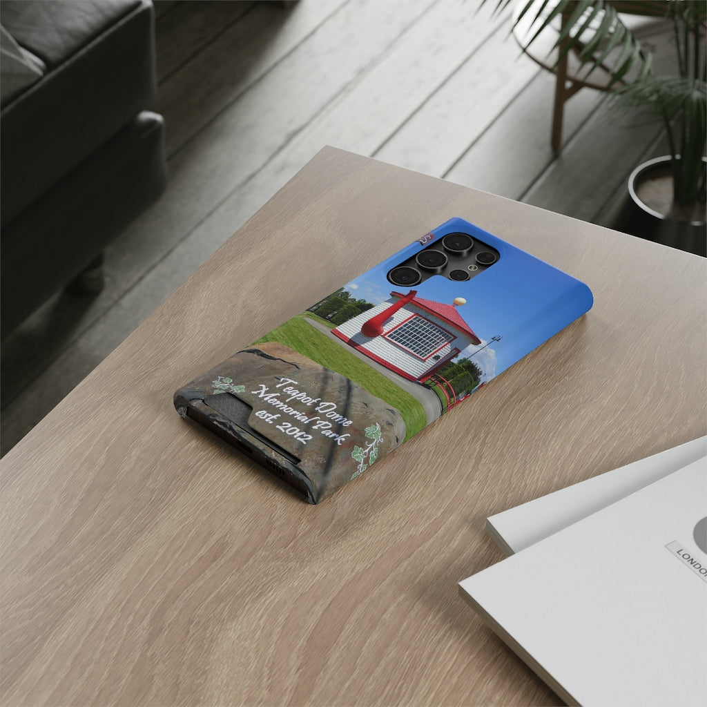 "Teapot Dome Memorial Park" - Galaxy S22 S21 & iPhone 13 Case With Card Holder - Fry1Productions
