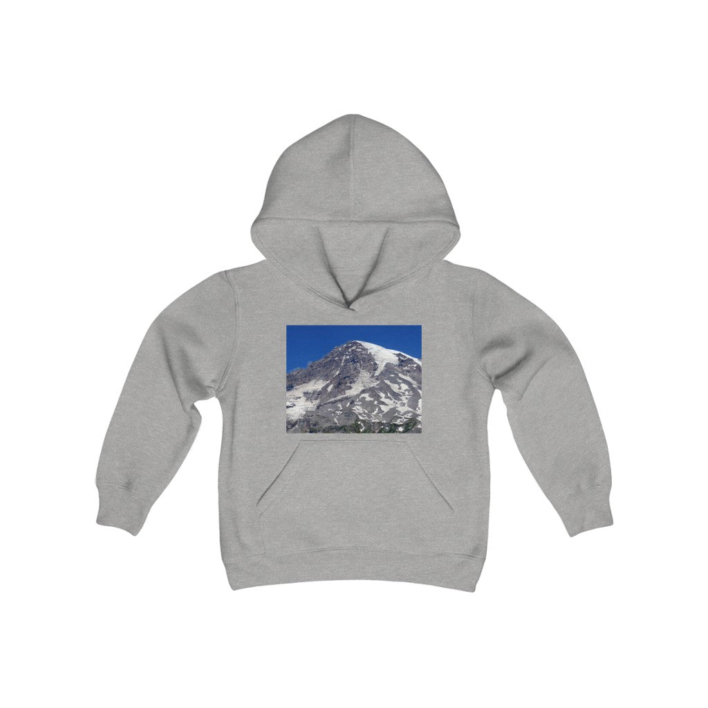 "Majestic Mt. Rainier" - Youth Heavy Blend Hooded Sweatshirt - Fry1Productions