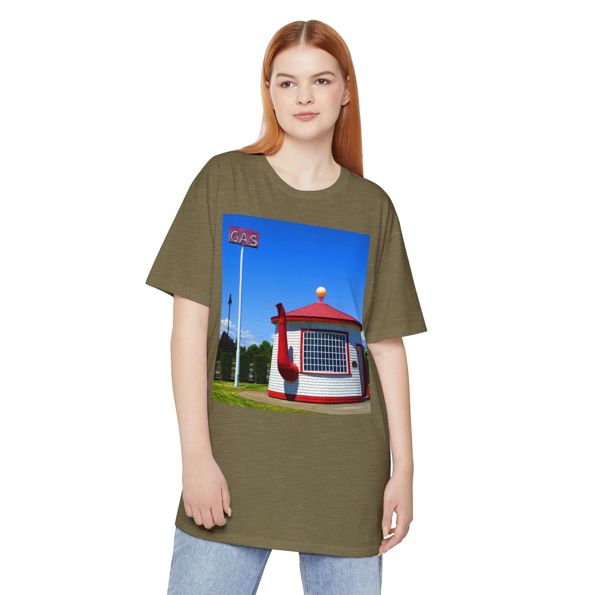 Historic Teapot Dome Service Station - Unisex Long Body Urban T-Shirt - Fry1Productions