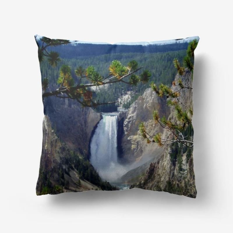 Yellowstone's Splendor - Hypoallergenic Throw Pillow - Fry1Productions