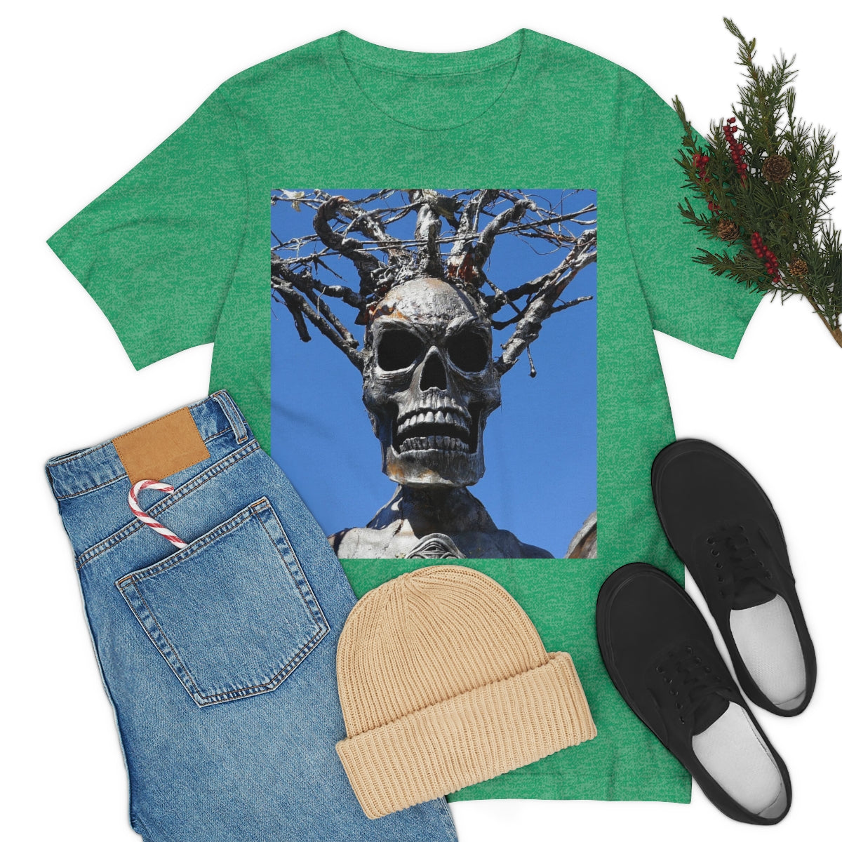Skull Warrior Stare - Unisex Jersey Short Sleeve T-Shirt - Fry1Productions