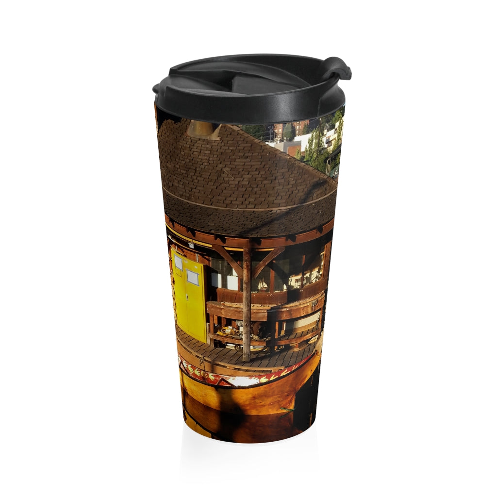 "Q'il'bid Awe" - Stainless Steel Travel Mug 15 oz - Fry1Productions