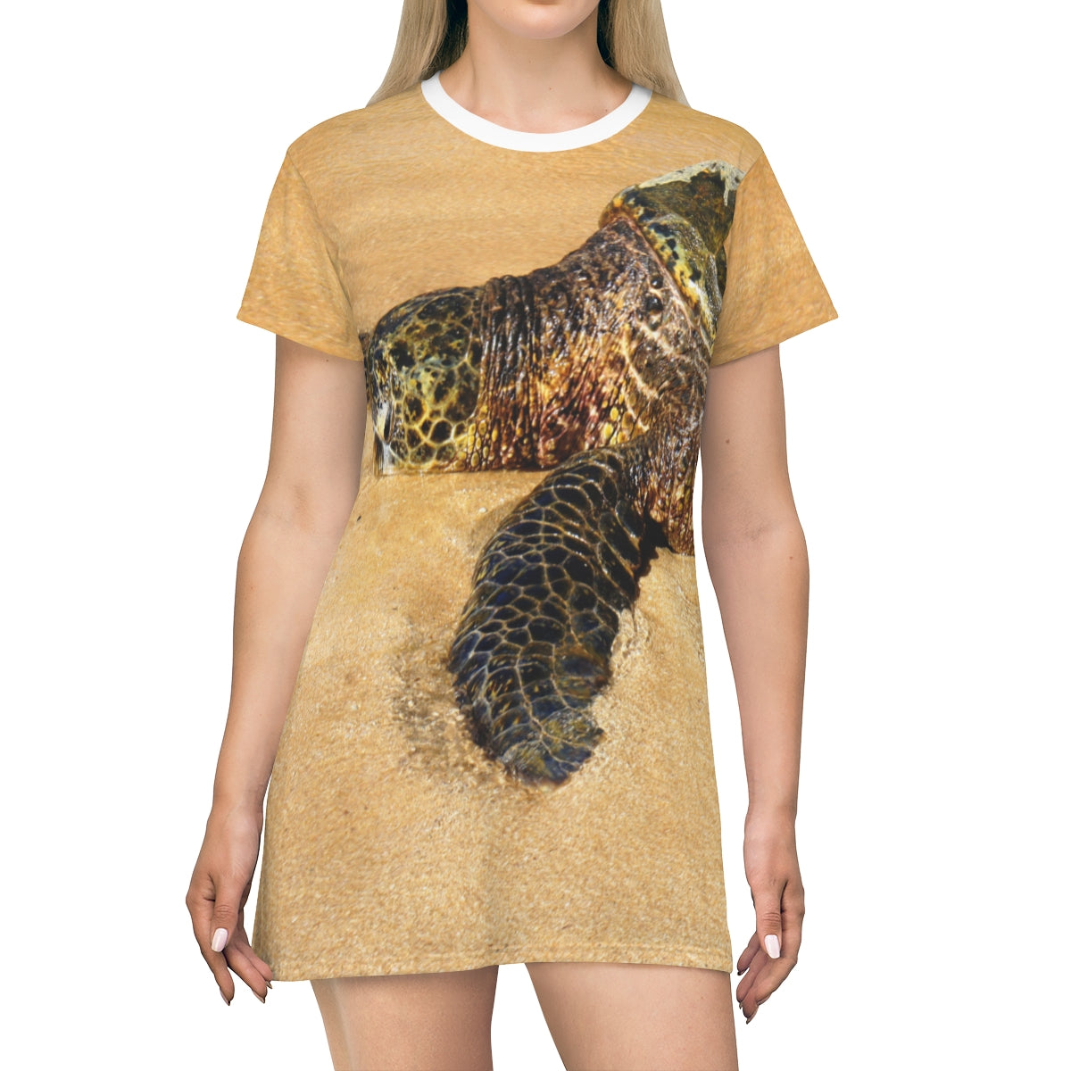 Glistening Journey - Women's All-Over Print T-Shirt Dress - Fry1Productions