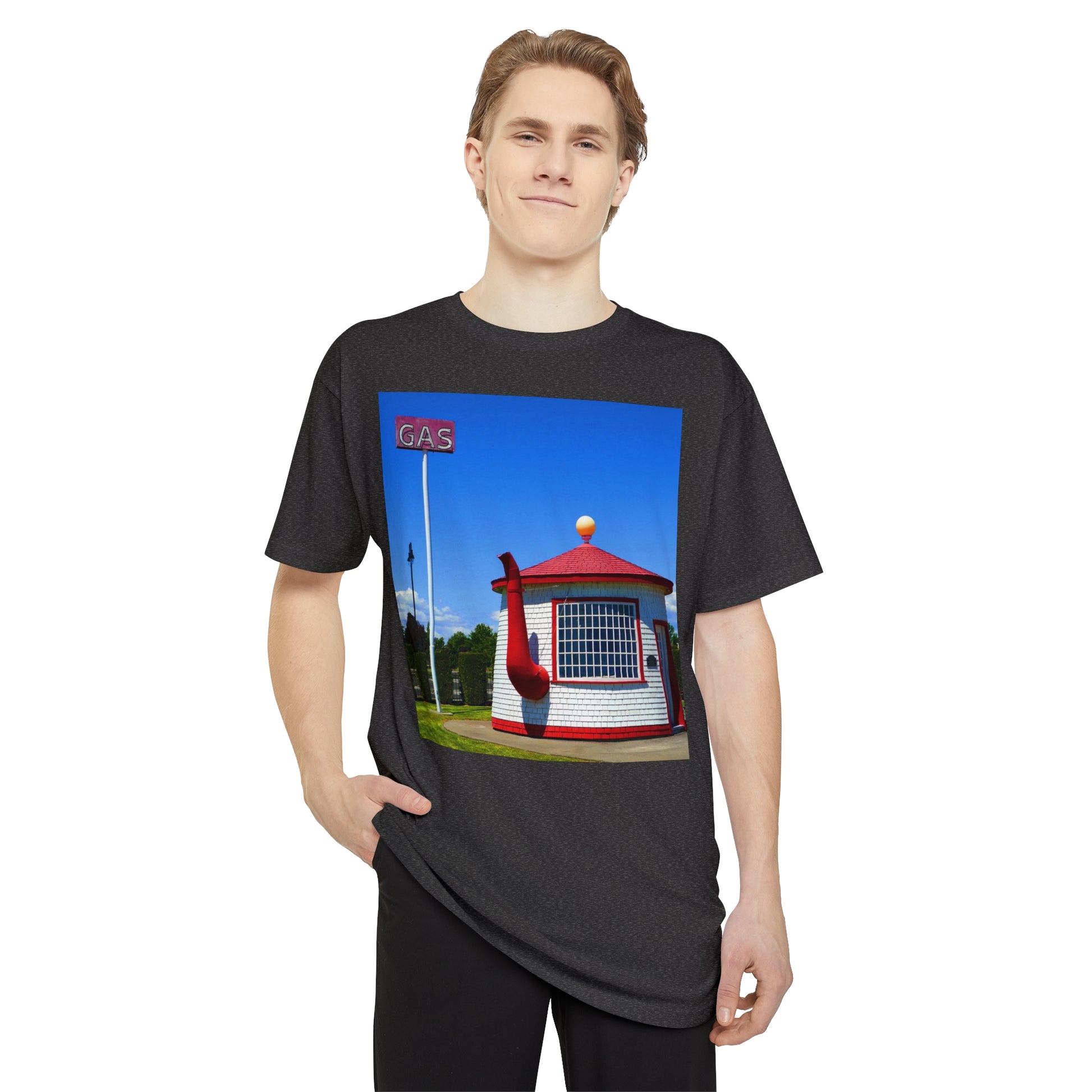 Historic Teapot Dome Service Station - Unisex Long Body Urban T-Shirt - Fry1Productions