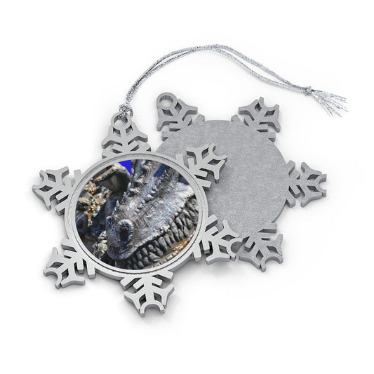 Delectable Vision - Pewter Snowflake Ornament - Fry1Productions