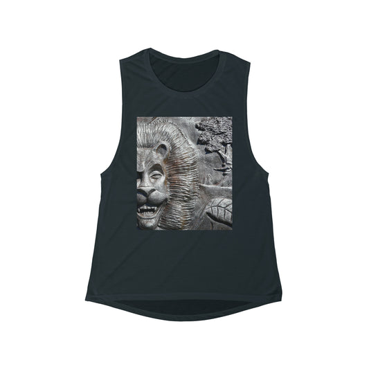 Lion's Friends Forever V3 - Women's Flowy Scoop Muscle Tank - Fry1Productions