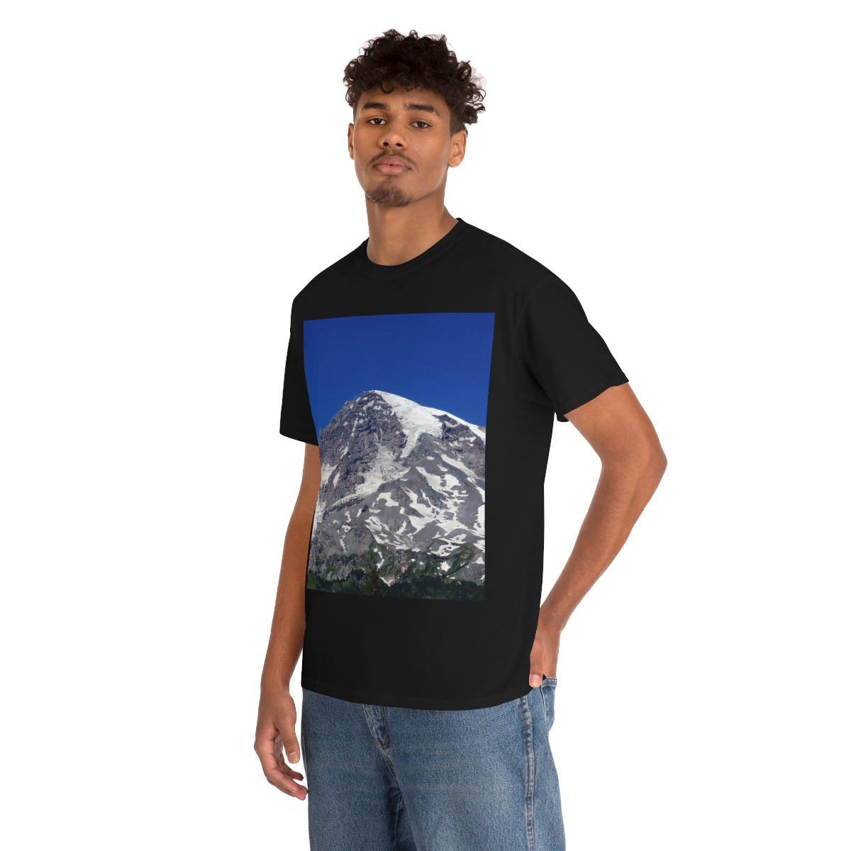 Majestic Mt. Rainier - Unisex Heavy Cotton Tee - Fry1Productions