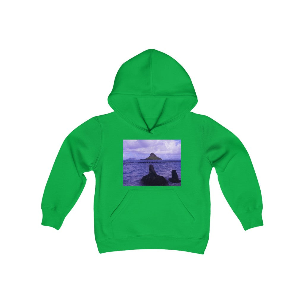 "Wade To Chinaman's Hat" - Youth Heavy Blend Hooded Sweatshirt - Fry1Productions