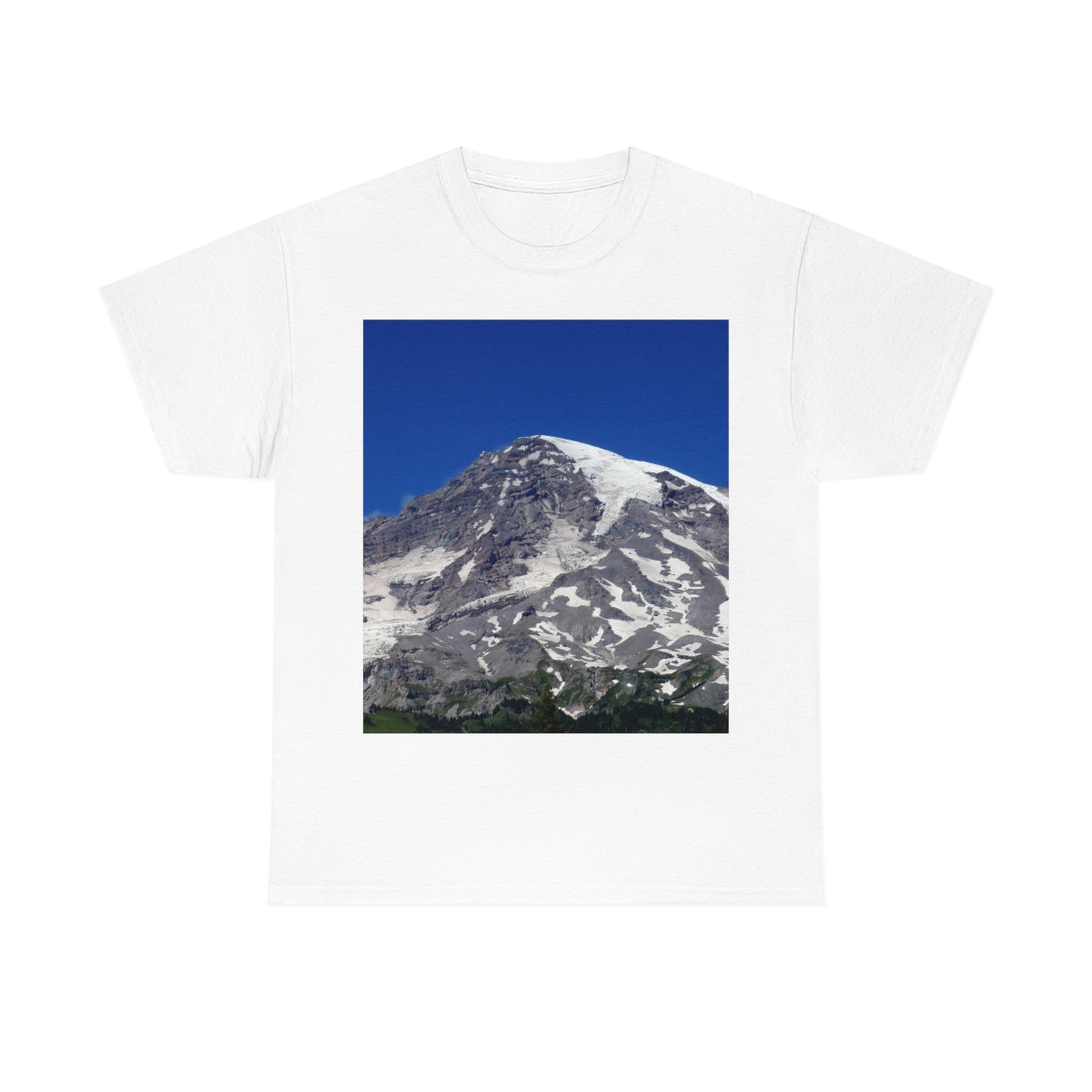 Majestic Mt. Rainier - Unisex Heavy Cotton Tee - Fry1Productions