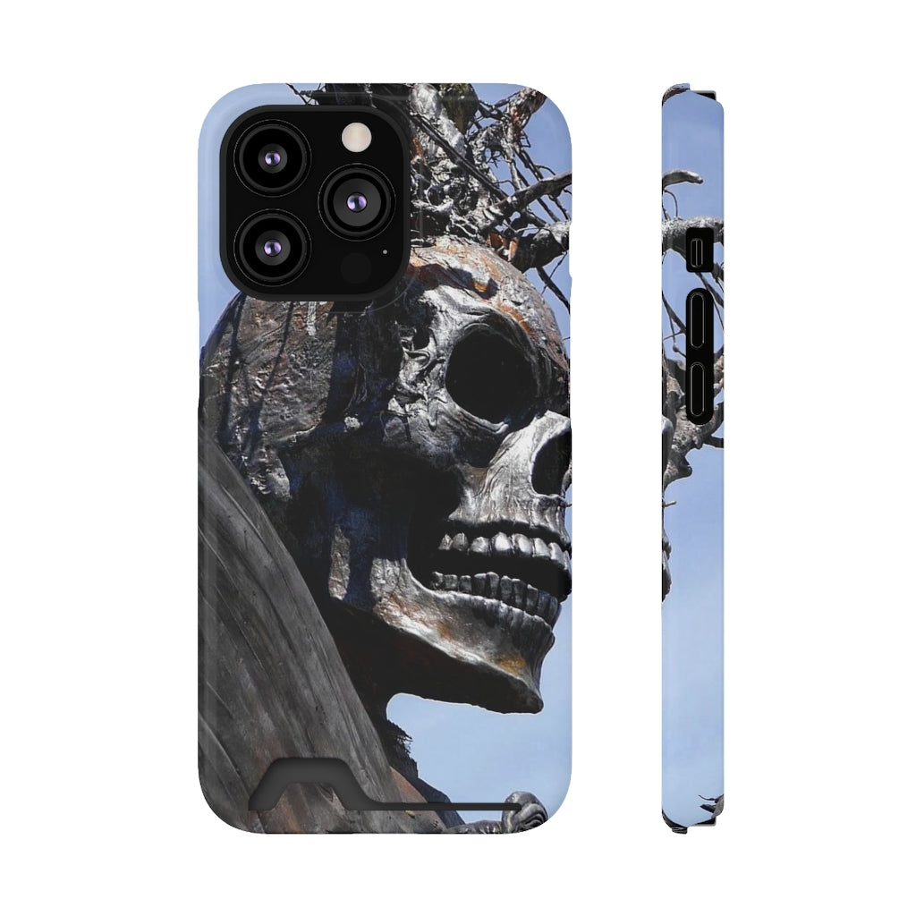 "Skull Warrior" - Galaxy S22 S21 & iPhone 13 Case With Card Holder - Fry1Productions