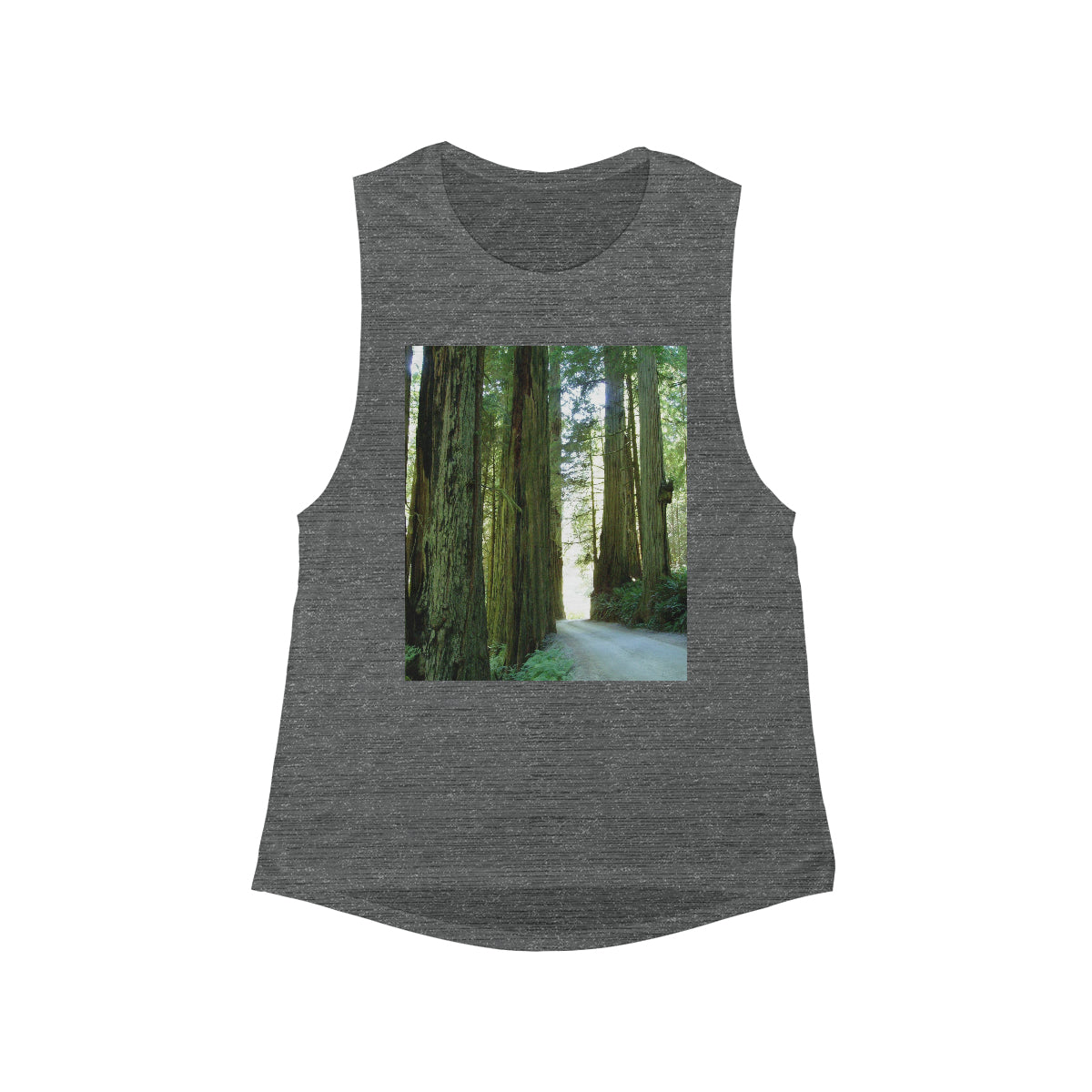 Wandering Ferns and Giants - Women's Flowy Scoop Muscle Tank - Fry1Productions