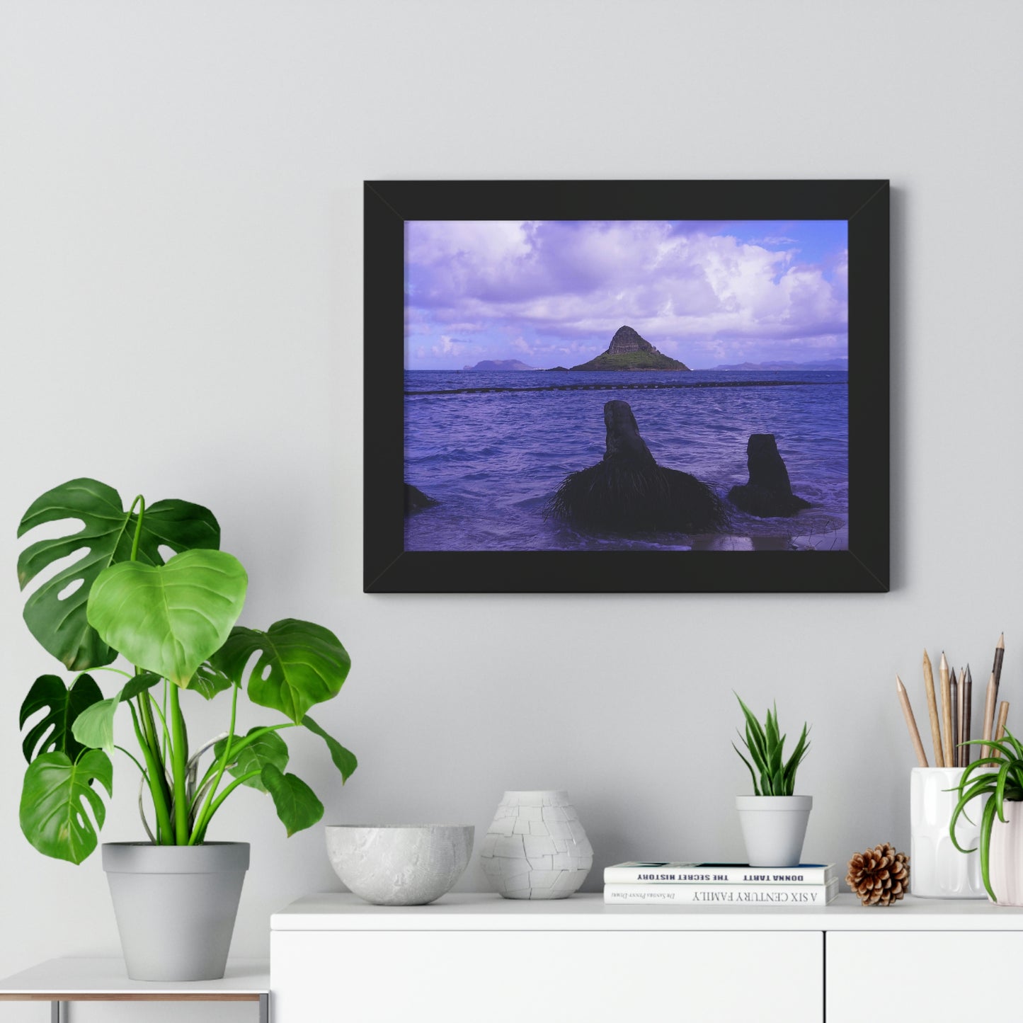 Wade To Chinaman's Hat - Framed Horizontal Poster - Fry1Productions