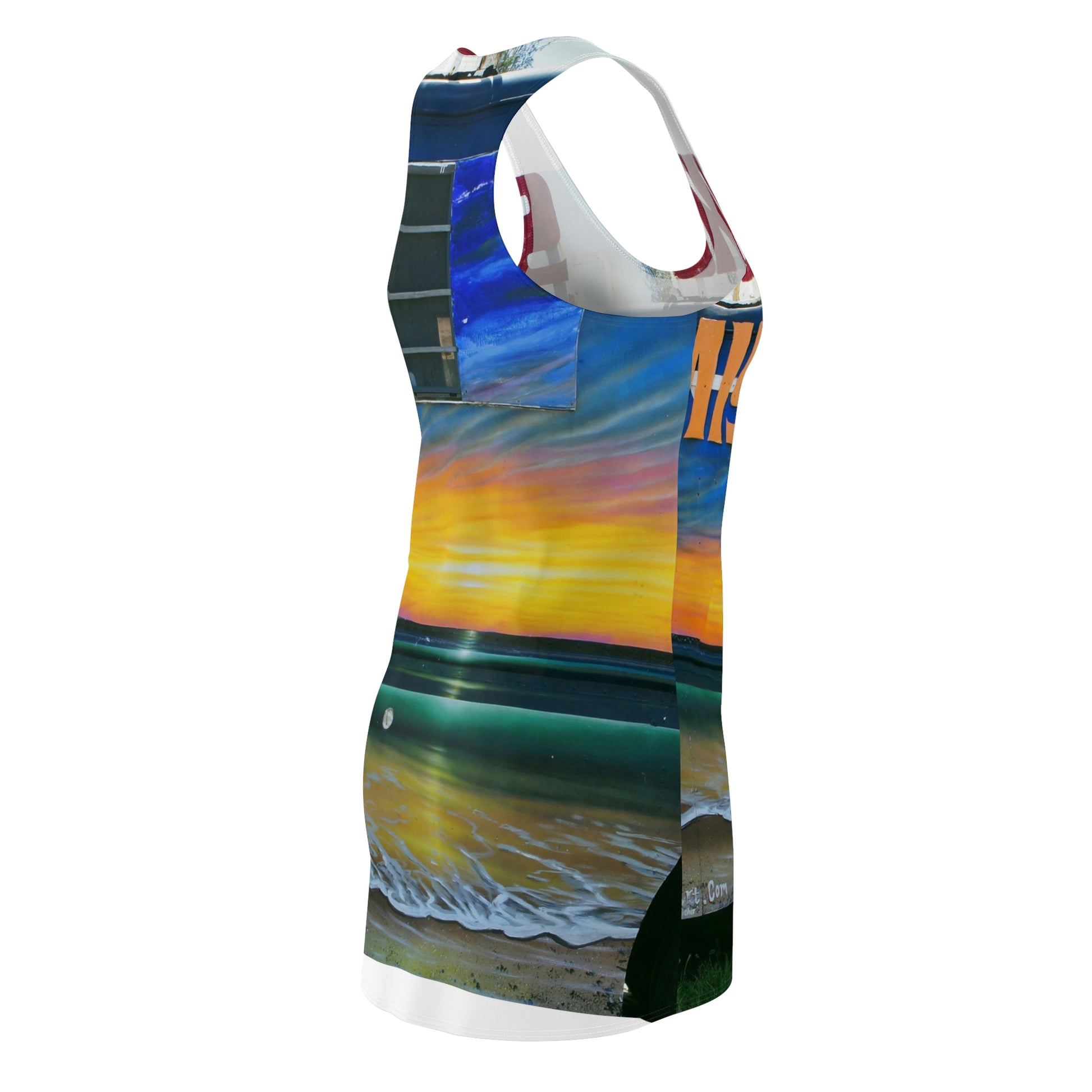 Fumis Aloha - Women's All-Over Print Racerback Dress - Fry1Productions