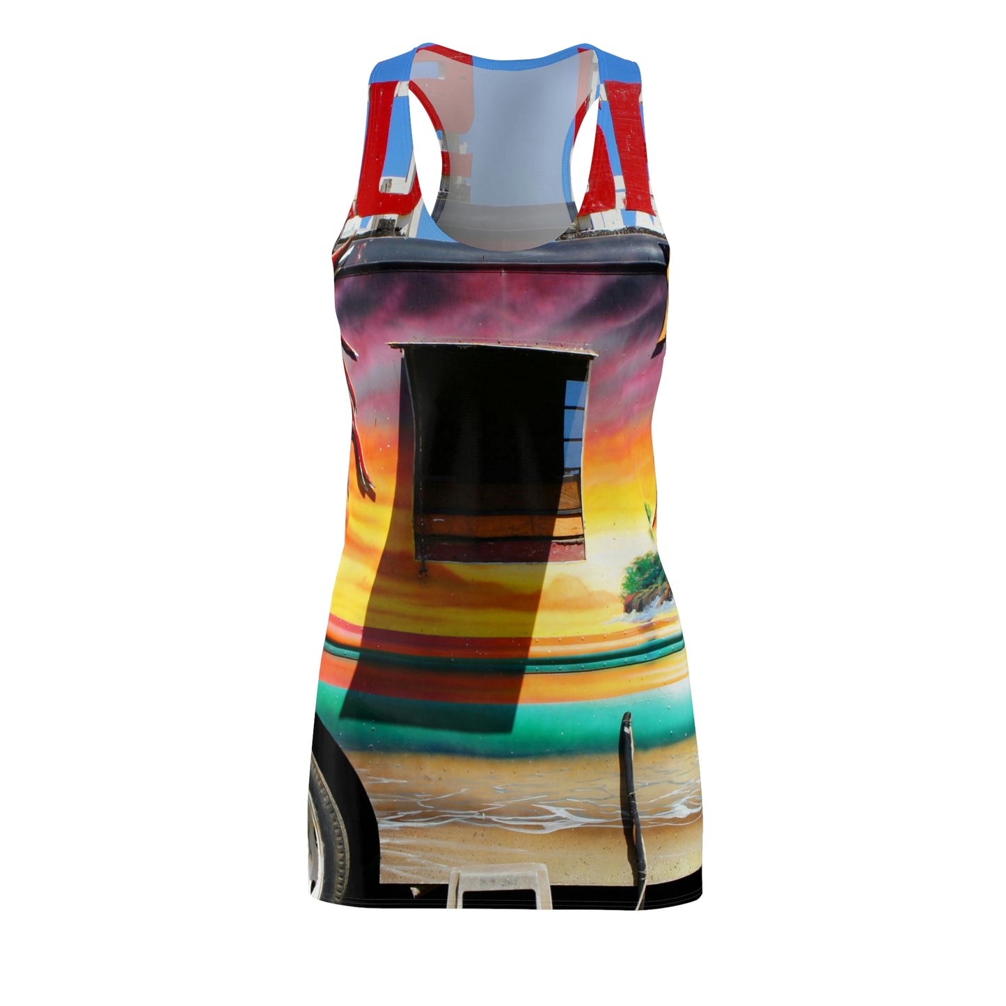 Island Love - Women's All-Over Print Racerback Dress - Fry1Productions