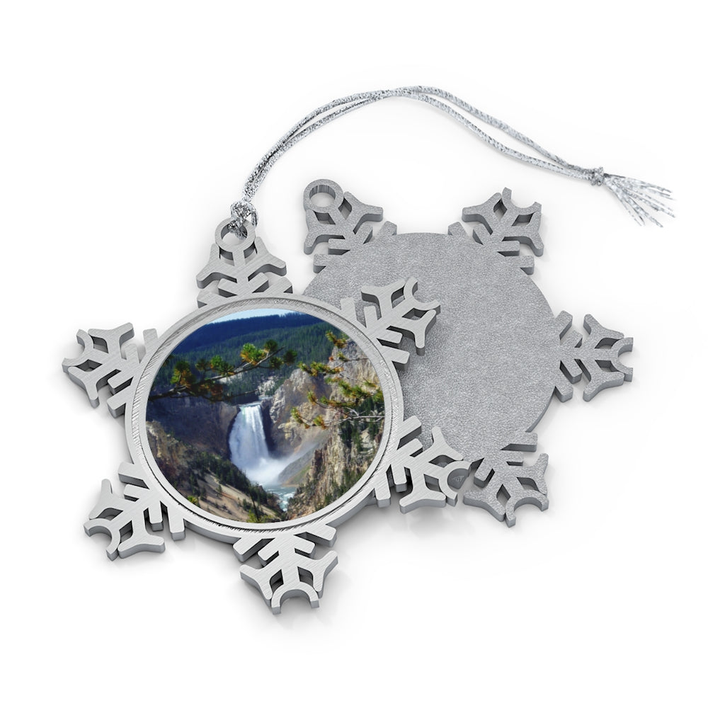 Yellowstone's Splendor - Pewter Snowflake Ornament - Fry1Productions