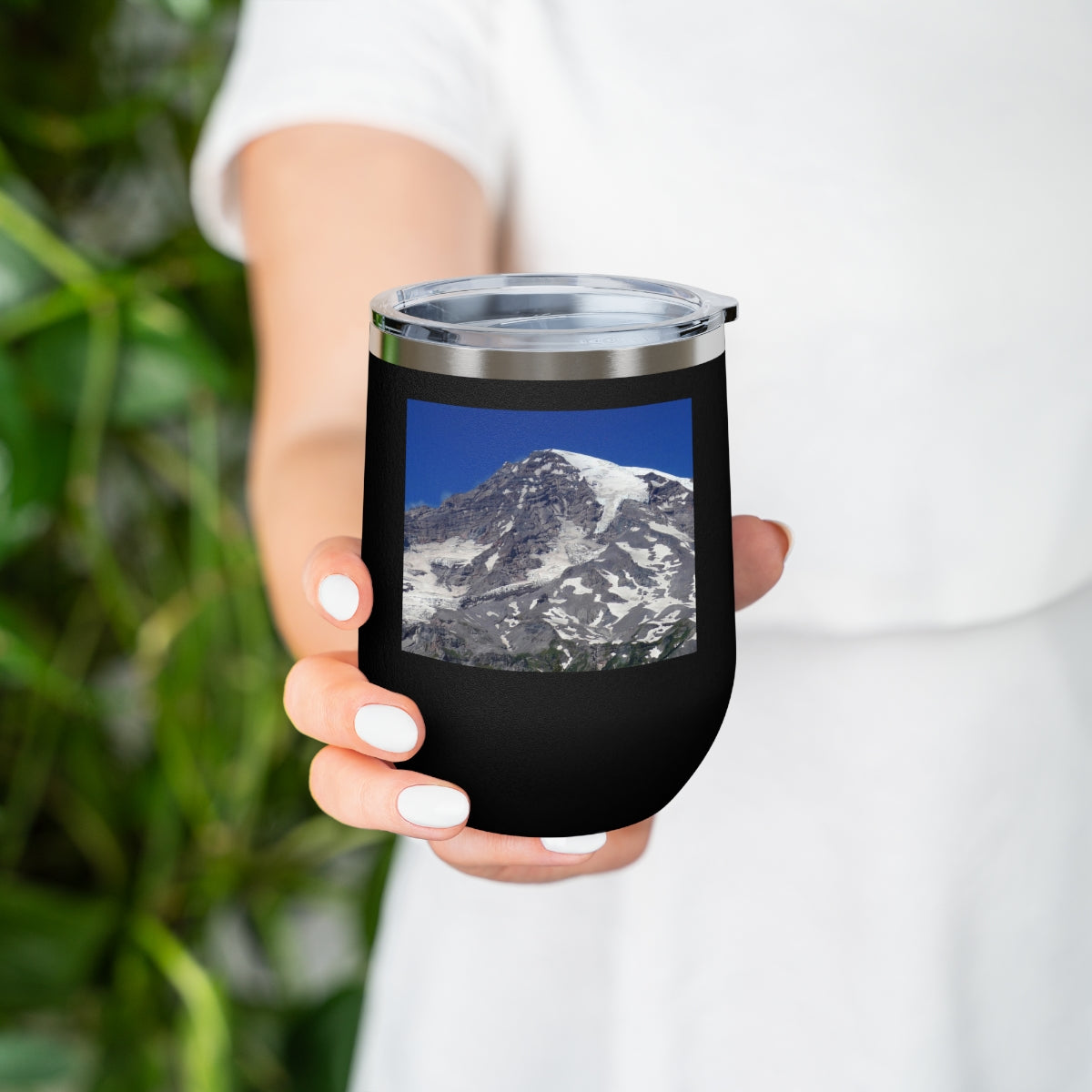 Majestic Mt. Rainier - 12 oz Insulated Wine Tumbler - Fry1Productions