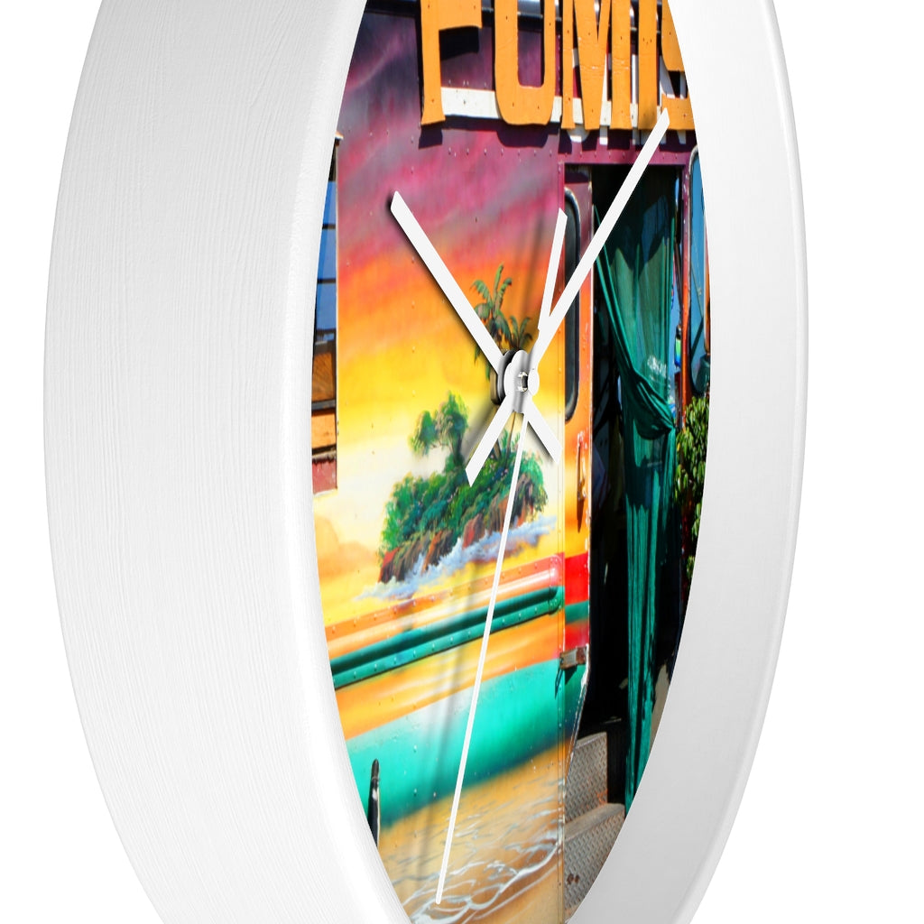 "Island Love" - 10" Wooden Frame Wall Clock - Fry1Productions