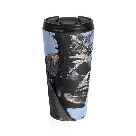 “Skull Warrior” - Stainless Steel Travel Mug 15 oz - Fry1Productions