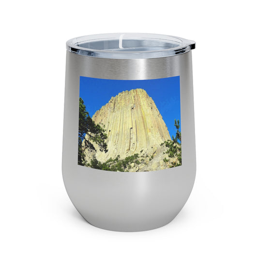 Reaching Heaven - 12 oz Insulated Wine Tumbler - Fry1Productions