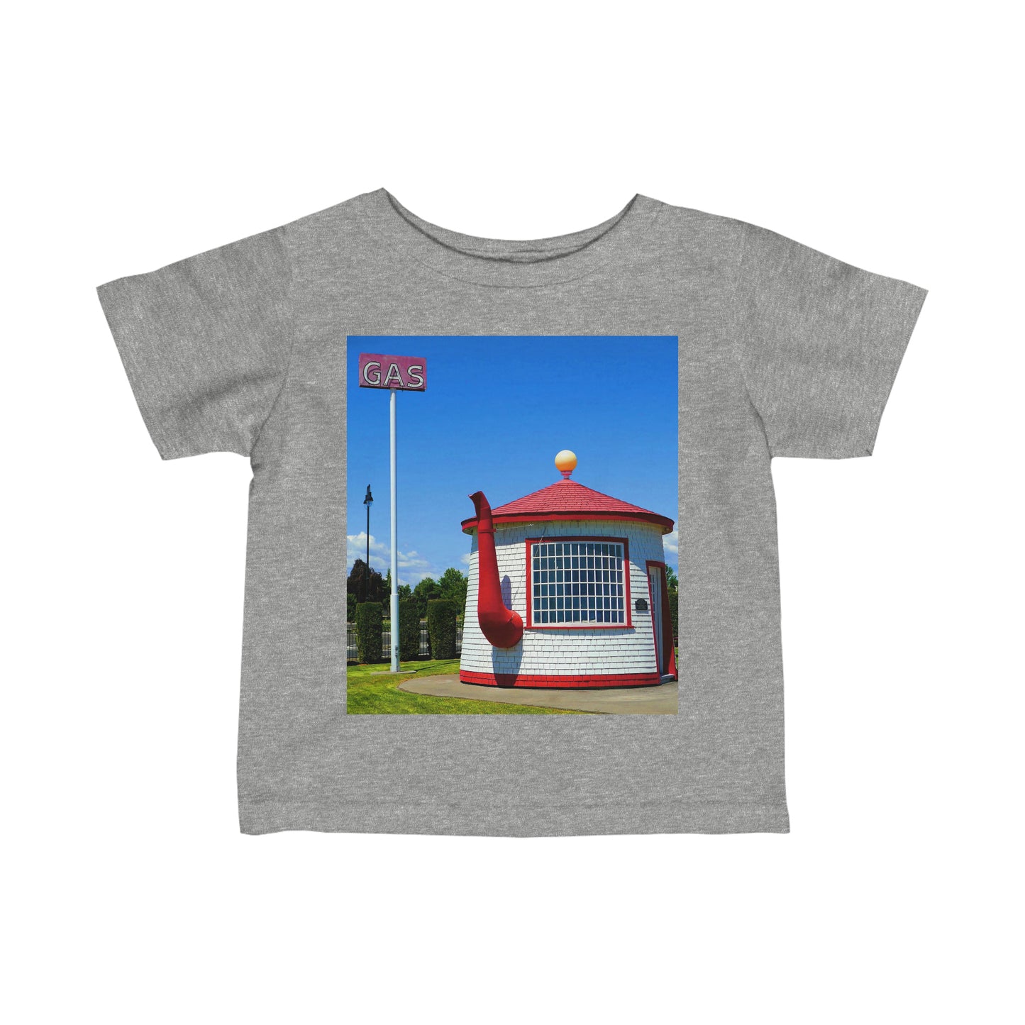 Historic Teapot Dome Service Station - Infant Fine Jersey Tee - Fry1Productions