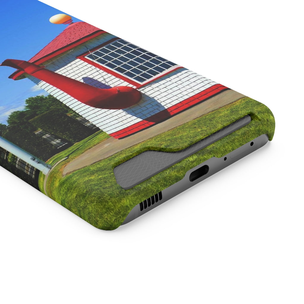 "Historic Teapot Dome Service Station" - Galaxy S22 S21 & iPhone 13 Case With Card Holder - Fry1Productions