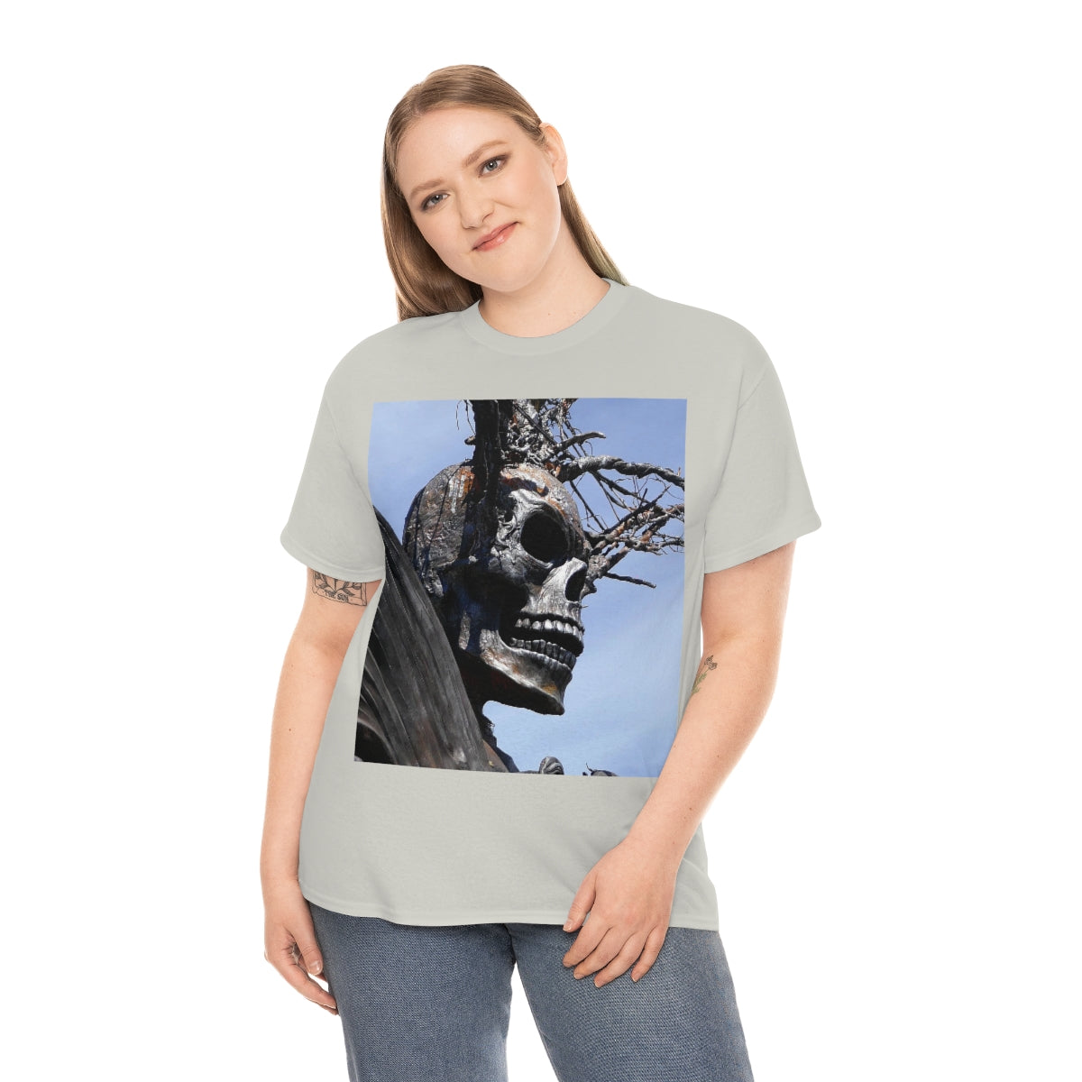 Skull Warrior (Closeup) - Unisex Heavy Cotton Tee - Fry1Productions