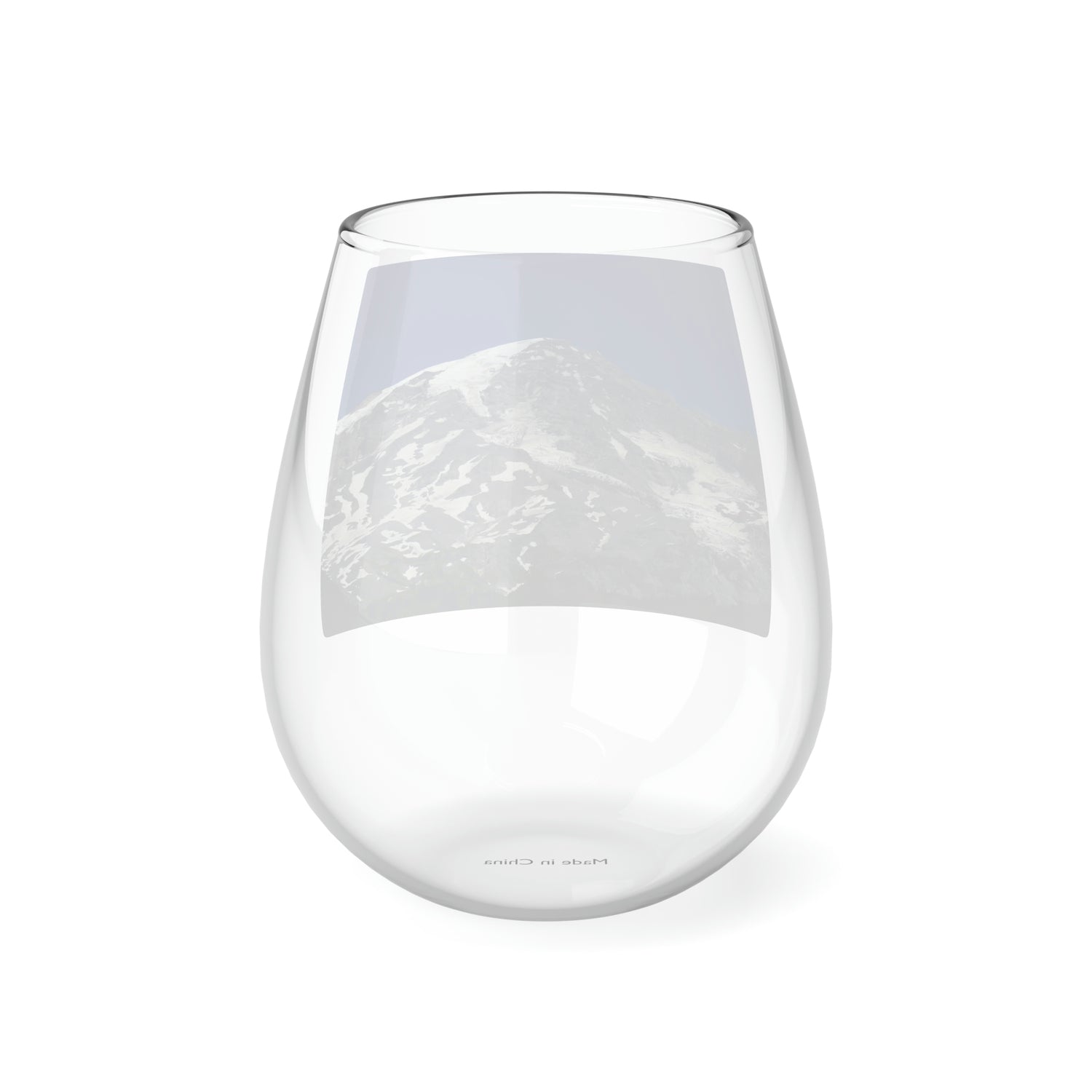 Majestic Mt. Rainier - Stemless Wine Glass, 11.75 oz - Fry1Productions