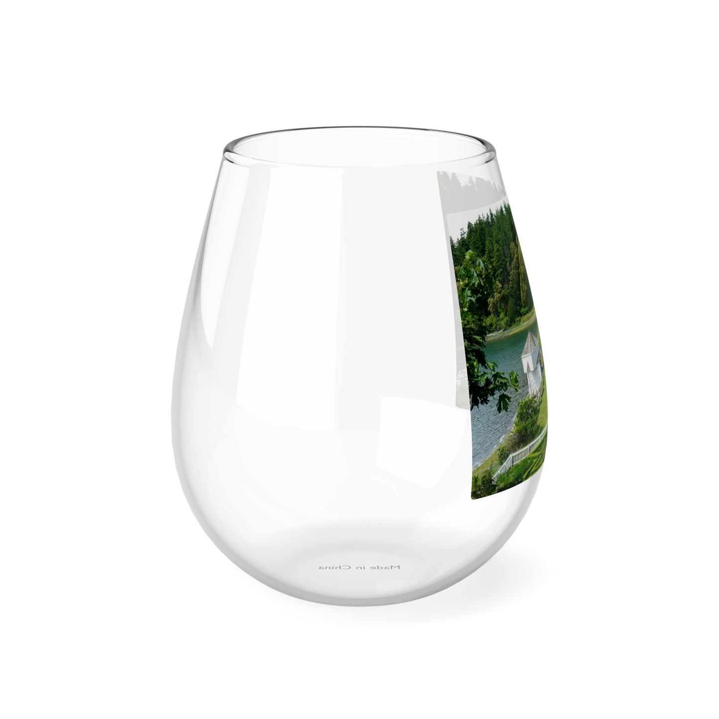 Magnificent Grandiose Views - Stemless Wine Glass, 11.75 oz - Fry1Productions