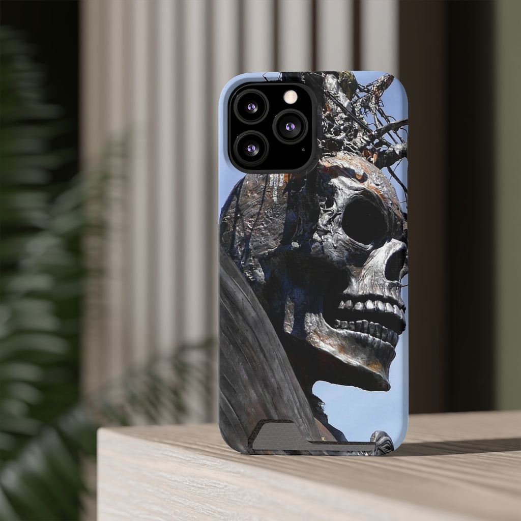 "Skull Warrior" - Galaxy S22 S21 & iPhone 13 Case With Card Holder - Fry1Productions