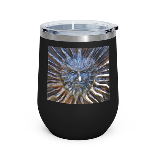 Sun God - 12 oz Insulated Wine Tumbler - Fry1Productions