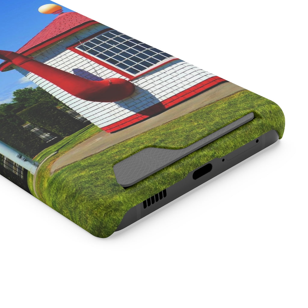 "Historic Teapot Dome Service Station" - Galaxy S22 S21 & iPhone 13 Case With Card Holder - Fry1Productions