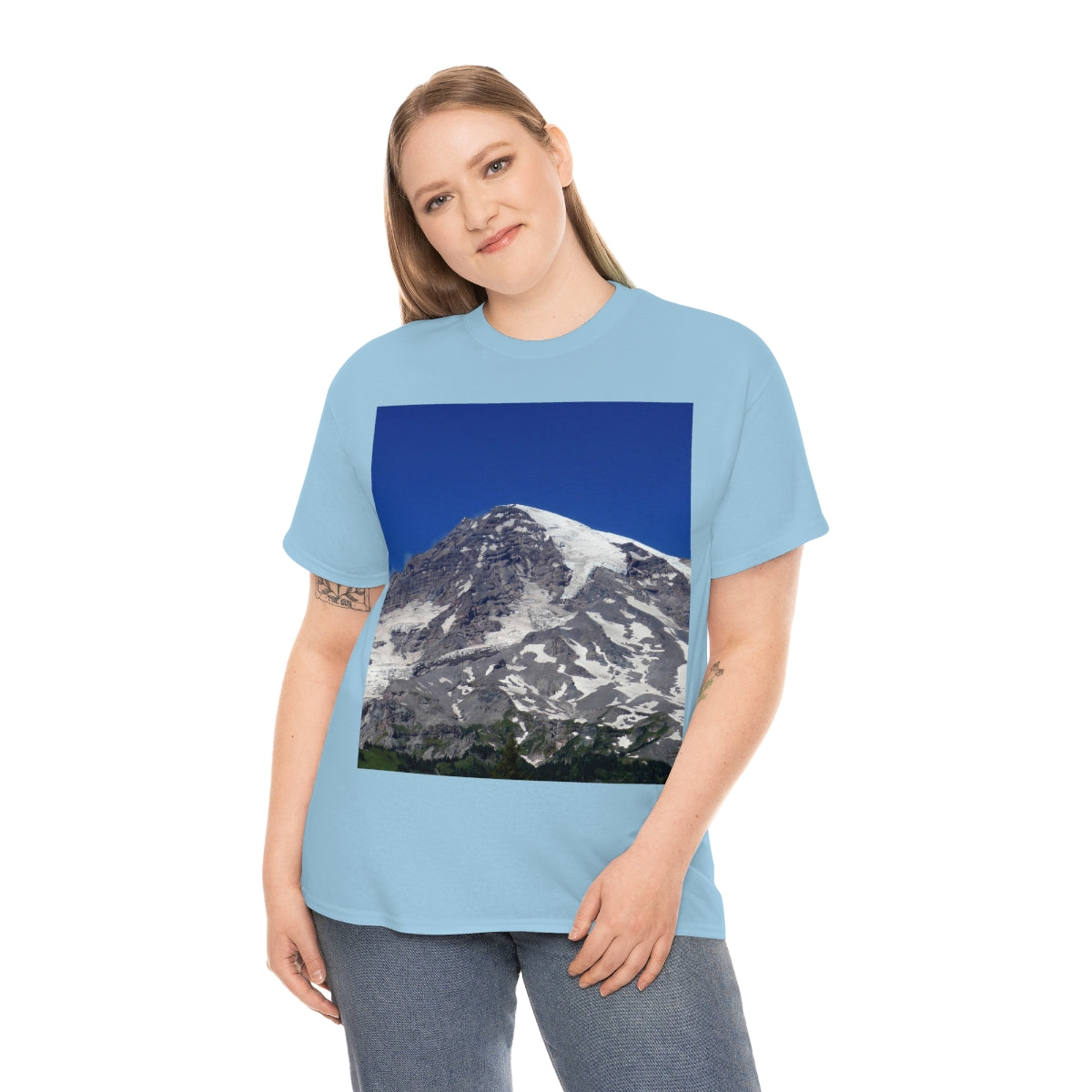 Majestic Mt. Rainier - Unisex Heavy Cotton Tee - Fry1Productions