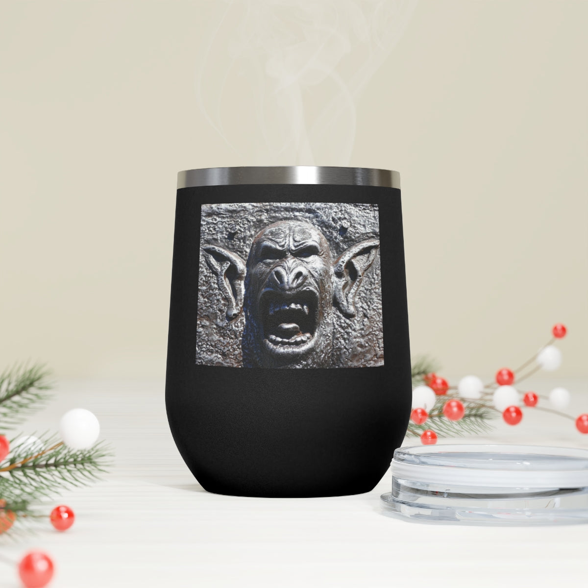 Frenzy Scream - 12 oz Insulated Wine Tumbler - Fry1Productions