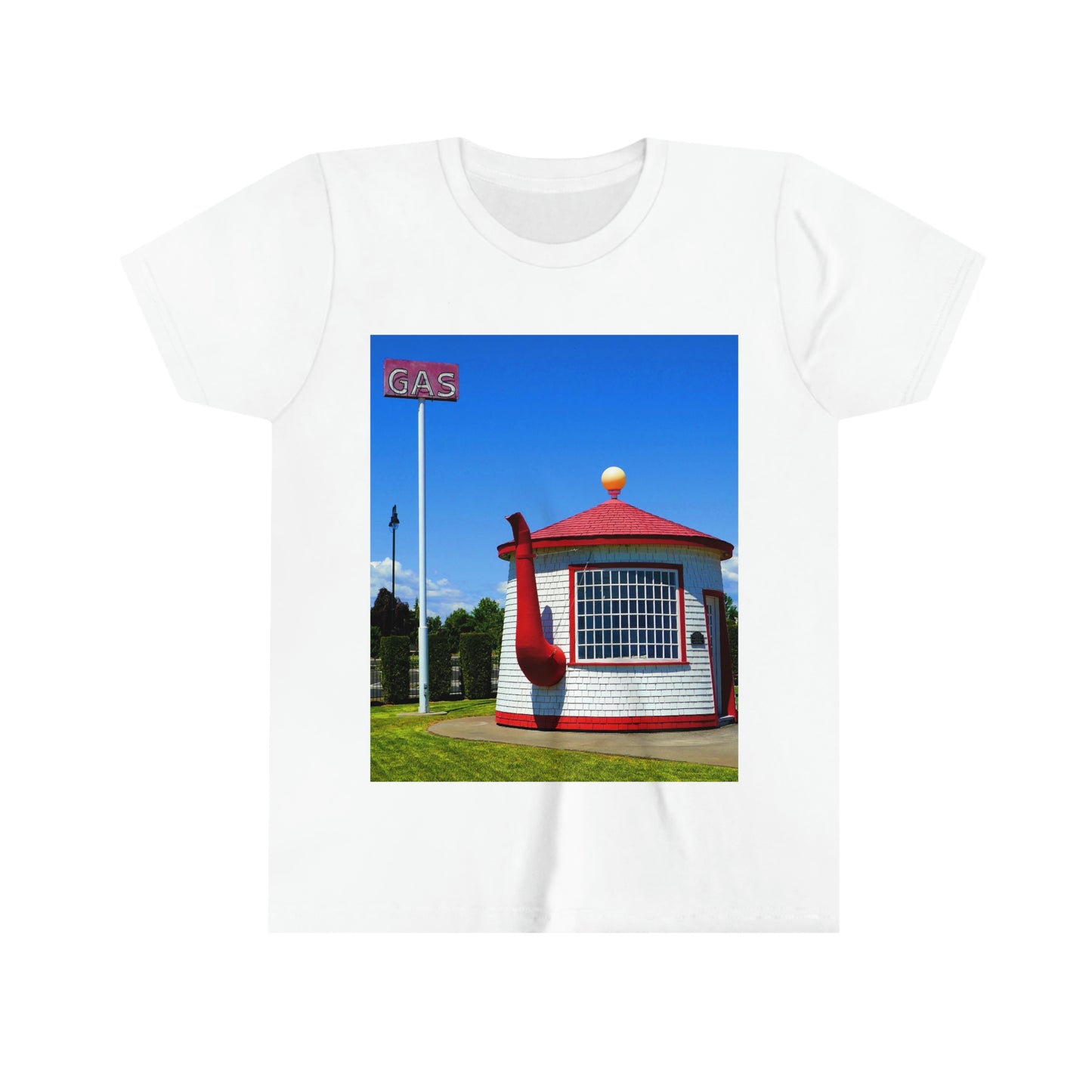 Historic Teapot Dome Service Station - Youth Short Sleeve Tee - Fry1Productions