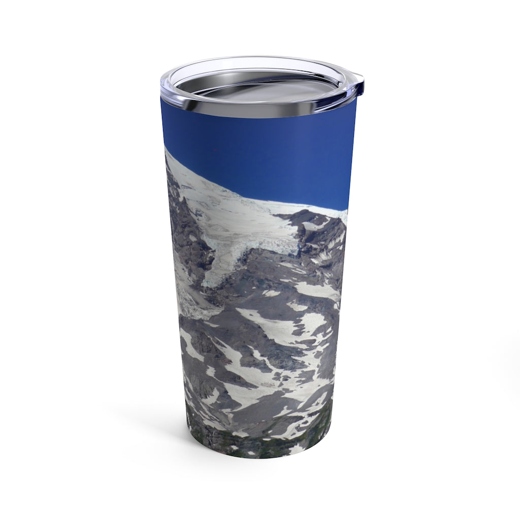 "Majestic Mt. Rainier" - Stainless Steel Tumbler 20 oz - Fry1Productions