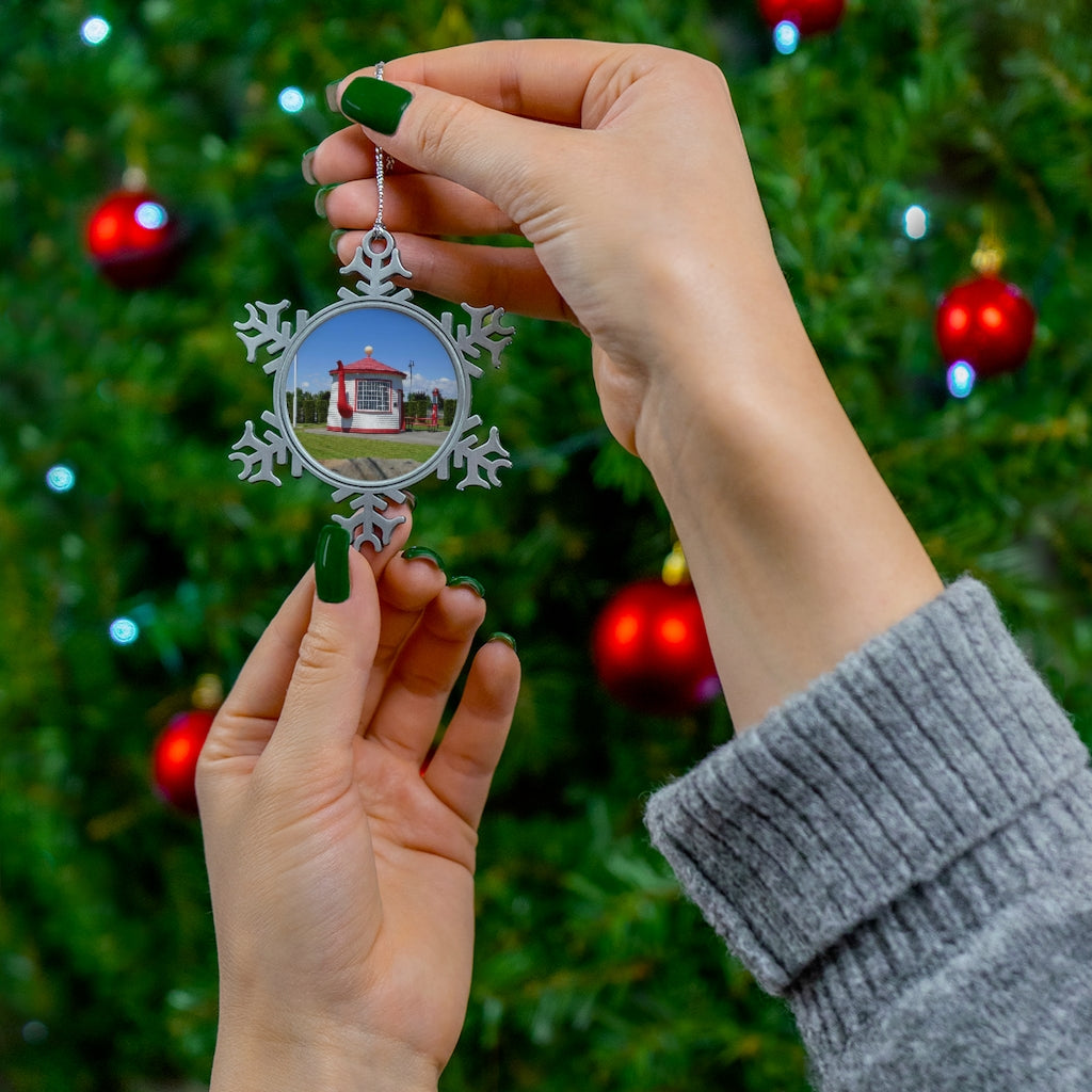 Teapot Dome Memorial Park - Pewter Snowflake Ornament - Fry1Productions
