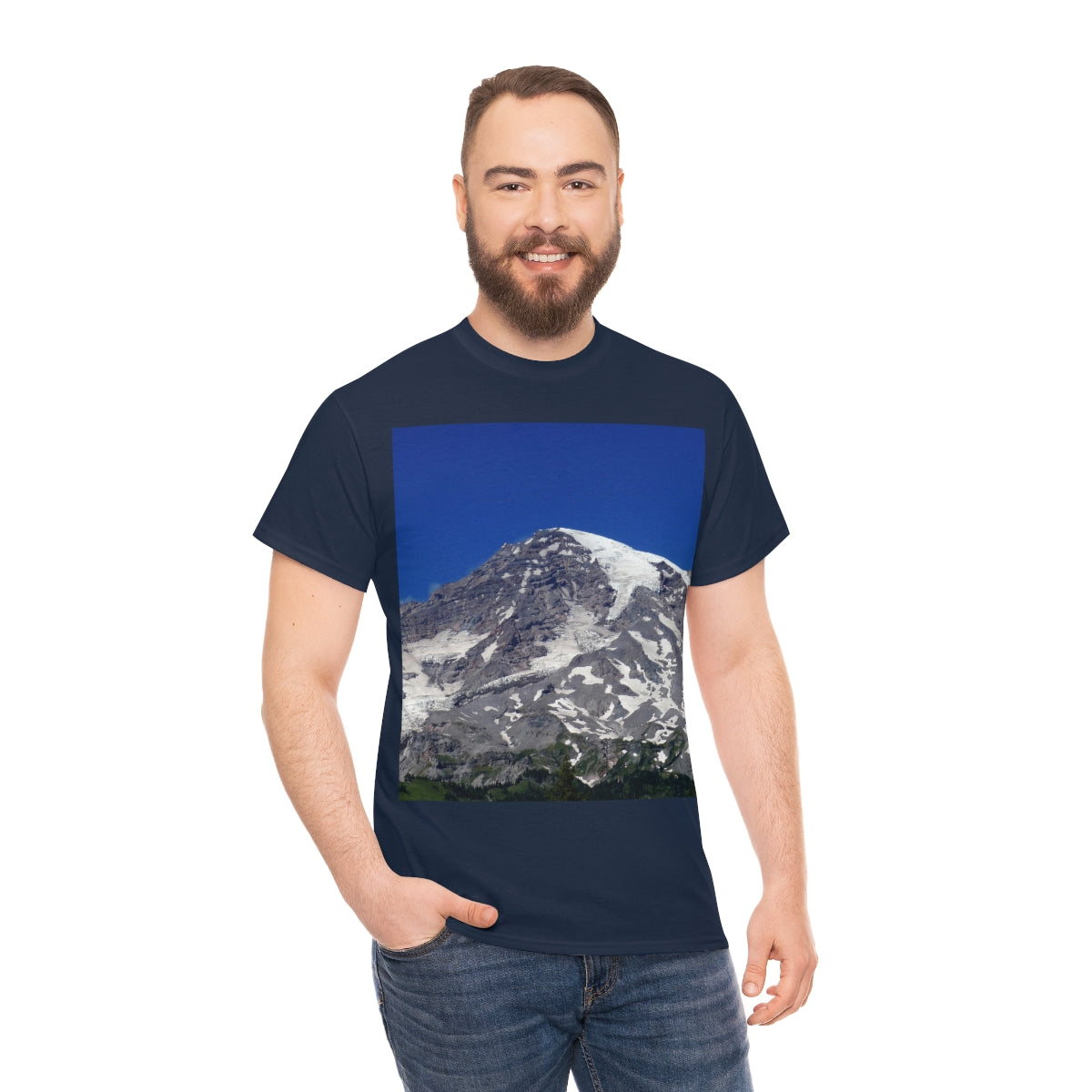 Majestic Mt. Rainier - Unisex Heavy Cotton Tee - Fry1Productions