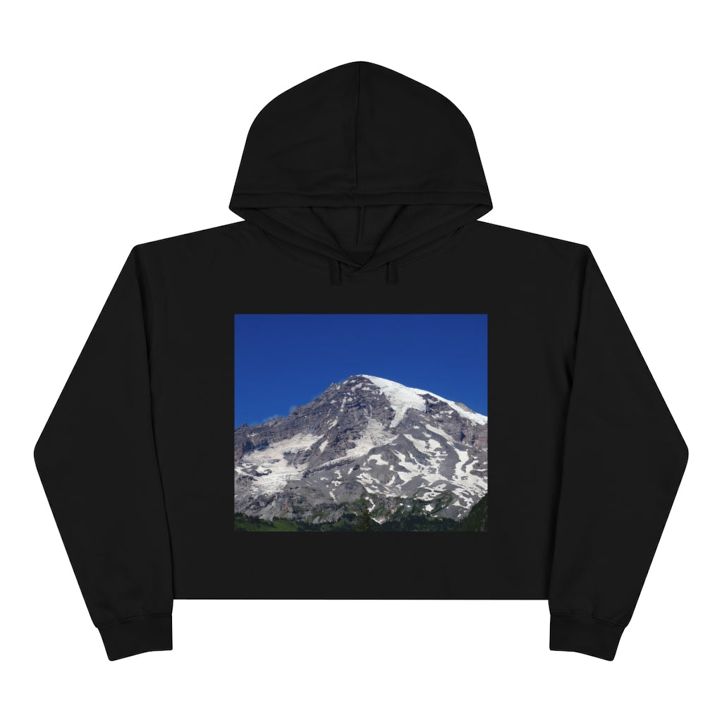 Majestic Mt. Rainier - Crop Hoodie - Fry1Productions
