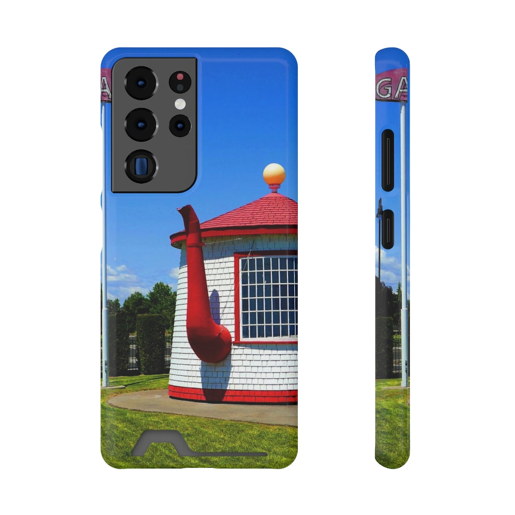 "Historic Teapot Dome Service Station" - Galaxy S22 S21 & iPhone 13 Case With Card Holder - Fry1Productions
