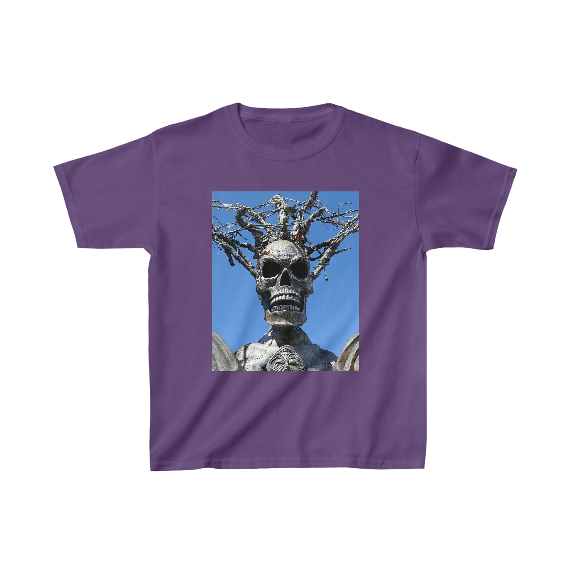 Skull Warrior Stare - Kids Cotton Tee - Fry1Productions