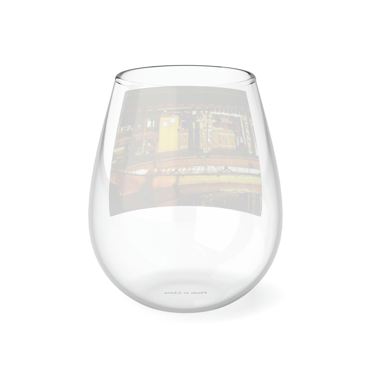 Qil' Bid Awe - Stemless Wine Glass, 11.75 oz - Fry1Productions
